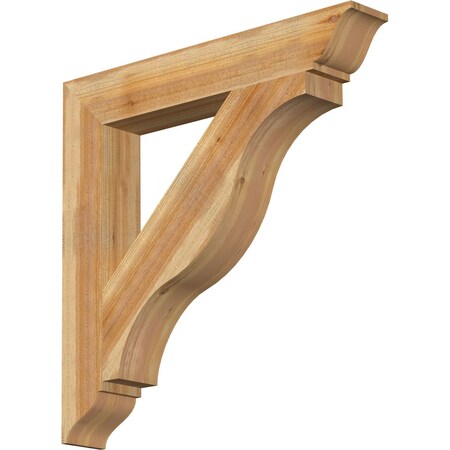 Ekena Millwork Funston Traditional Rough Sawn Bracket, Western Red Cedar, 6"W x 40"D x 40"H BKT06X40X40FST01RWR